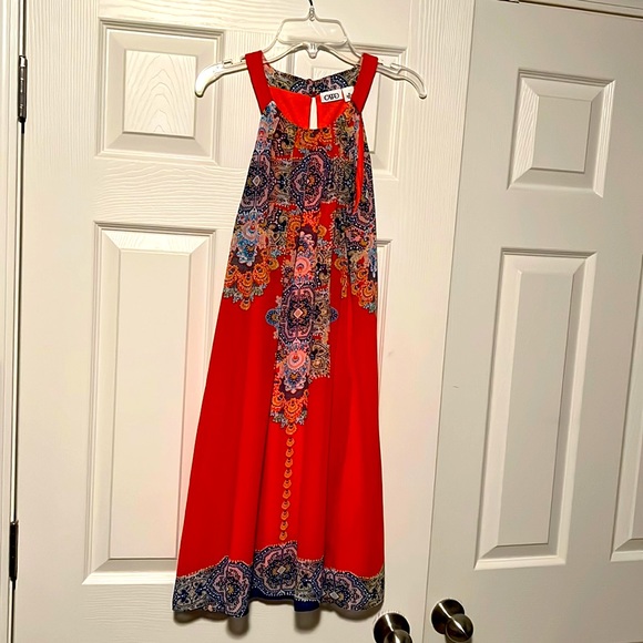 GENTLY USED / CATO orange & paisley dress - Picture 1 of 2